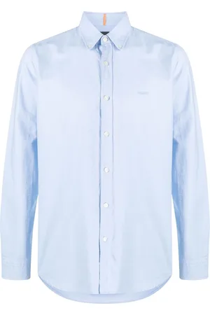 HUGO BOSS Embroidered logo long-sleeve shirt