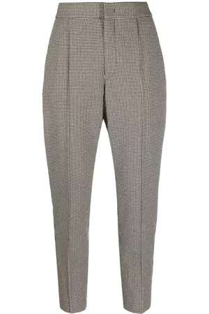 Isabel Marant Houndstooth-pattern cropped trousers