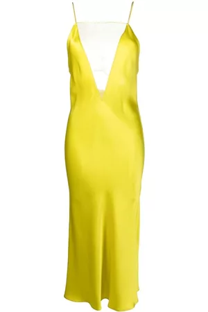 Stella McCartney Sheer-panel open-back midi dress