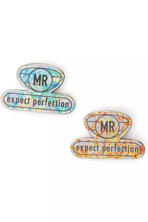 MARTINE ROSE Set-of-two enamel badge pins
