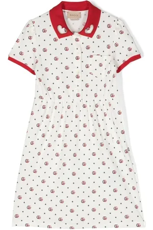 Gucci Monogram-pattern short-sleeved dress