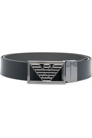 Emporio Armani Logo-plaque buckle belt
