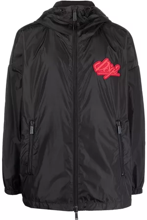 Dsquared2 Chest logo-patch hooded jacket
