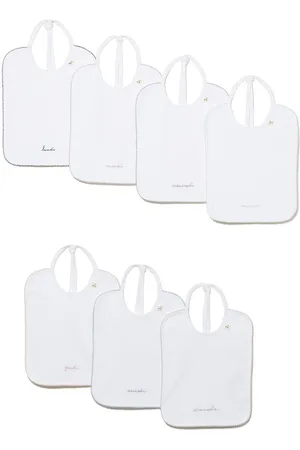 BONPOINT Seven-pack embroidered bibs