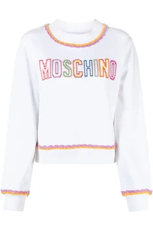 Moschino Macramé-trim cotton sweatshirt