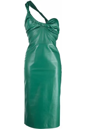 Manokhi Elsa ruched leather dress