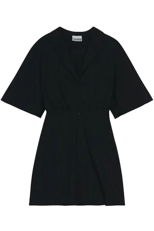 Ganni Pinstripe shirt mini dress