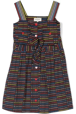 Sonia Rykiel Enfant Logo-print belted dress