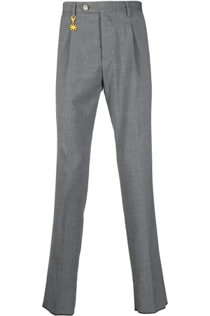 Manuel Ritz Pleat-detail cotton tailored trousers