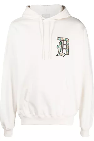 Drôle de Monsieur Logo-embroidery cotton hoodie