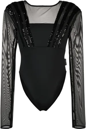adidas Sequin-embellished panelled bodysuit