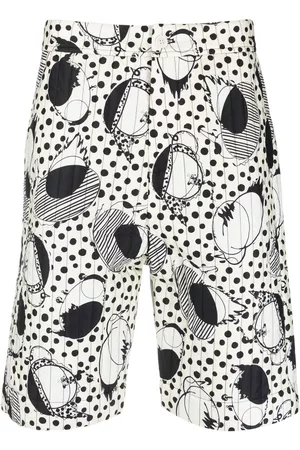HENRIK VIBSKOV Wheel abstract-print quilted shorts
