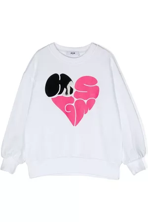 Msgm Heart logo-print sweatshirt