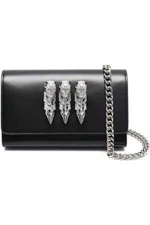 Philipp Plein Skull-ring leather shoulder bag
