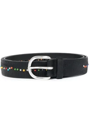 Orciani Bead-embellished leather belt