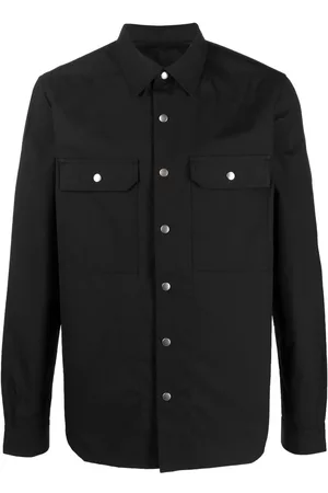 Rick Owens Long-sleeved cotton shirt jacket