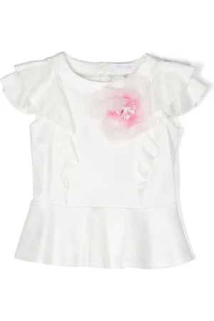 MONNALISA Ruffled faux-flower top