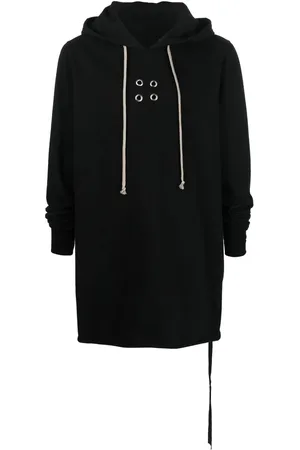 Rick Owens Long-sleeved cotton hoodie