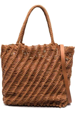 Officine creative Spiral-woven leather tote bag