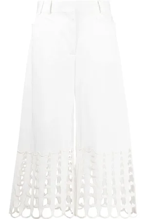 Stella McCartney Cut-out detailing cropped trousers