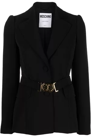 Moschino Logo-plaque single-breasted blazer