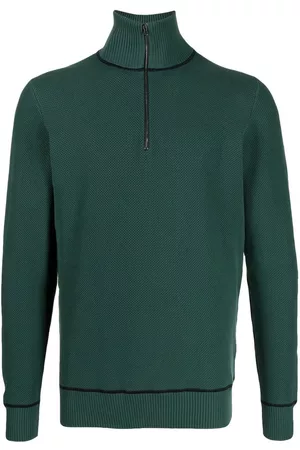 PRINGLE OF SCOTLAND Half-zip cotton jumper