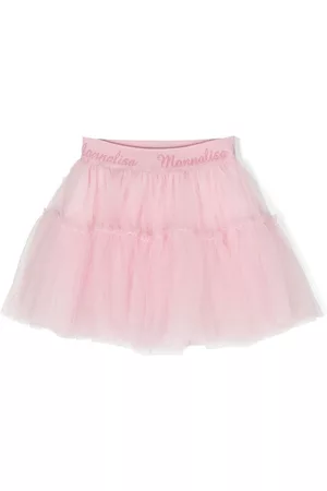 MONNALISA Logo-waistband tutu skirt