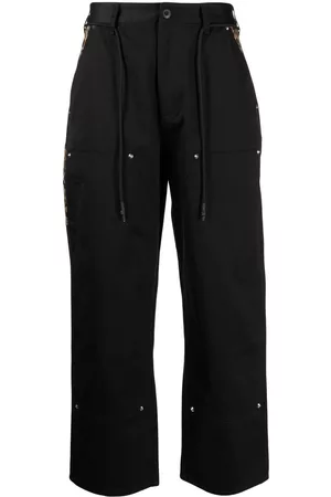 CLOT Carpenter leopard-print trim trousers