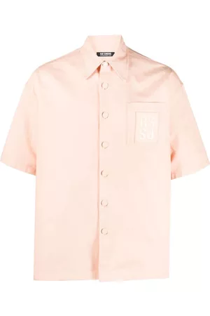 RAF SIMONS Logo-patch cotton shirt