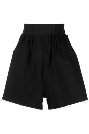 RAF SIMONS High-waisted cotton shorts
