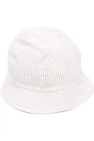 Il gufo Stripe-print cotton sun hat