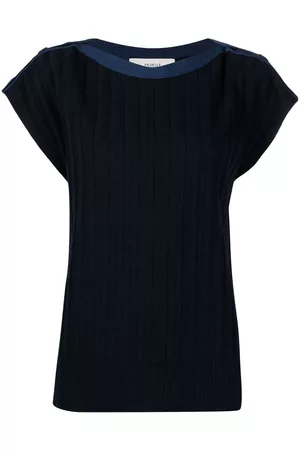 PRINGLE OF SCOTLAND Ribbed-knit short-sleeved T-Shirt