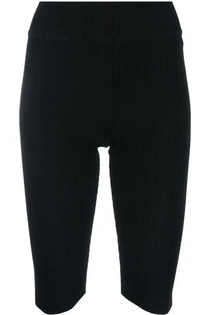 Iceberg High-waist ribbed-knit shorts