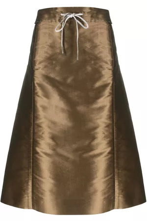 Maison Margiela Moiré-effect drawstring skirt