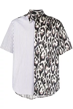 Roberto Cavalli Mix-print short-sleeve shirt