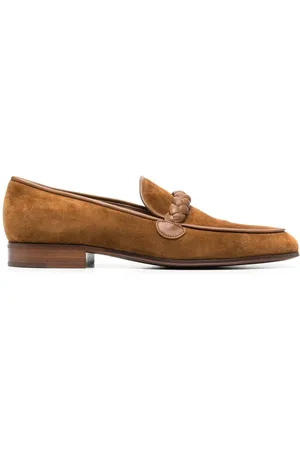 Gianvito Rossi Massimo braided suede loafers