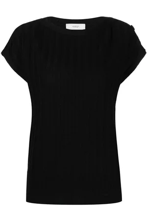 PRINGLE OF SCOTLAND Ribbed-knit short-sleeved T-Shirt
