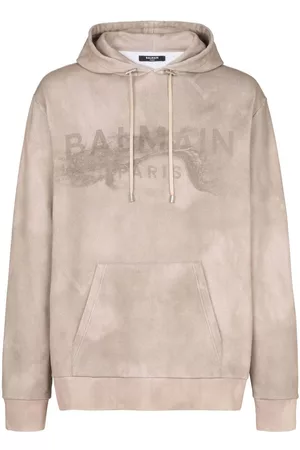 Balmain Logo-print organic-cotton hoodie