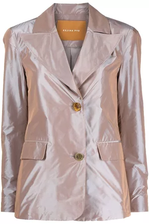 REJINA PYO Iridescent-effect single-breasted blazer