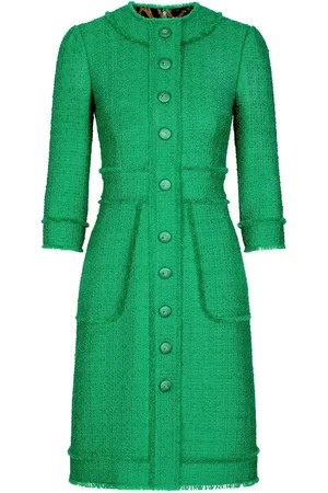 Dolce & Gabbana Button-front crew-neck dress