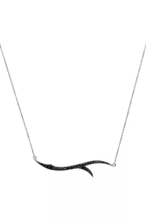STEPHEN WEBSTER 18kt white gold Stem diamond necklace