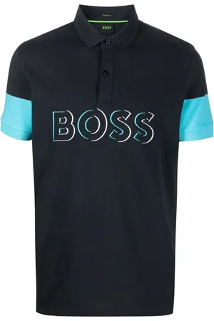 HUGO BOSS Logo-print short-sleeved polo shirt