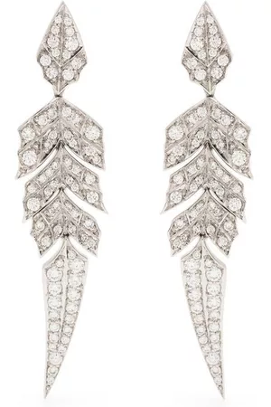 STEPHEN WEBSTER 18kt white gold Magnipheasant diamond drop earring
