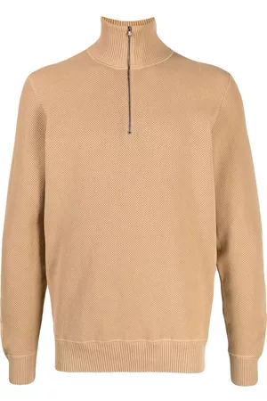 PRINGLE OF SCOTLAND Half-zip cotton jumper
