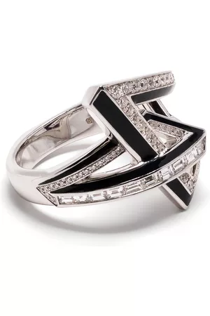 STEPHEN WEBSTER 18kt white gold Vertigo Obtuse diamond ring