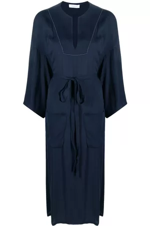 Fabiana Filippi Belted long-sleeved midi dress