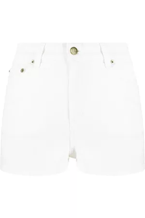 Twin-Set Embroidered-logo denim shorts