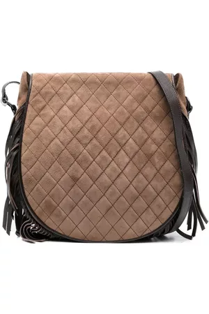 Saint Laurent 1980s diamond-quilted fringed crossbody bag