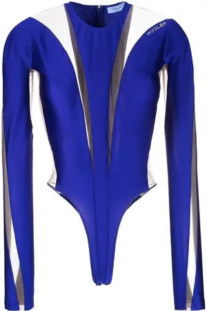 MUGLER Sheer panelling long-sleeved body