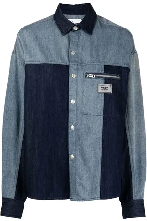 Izzue Panelled denim shirt